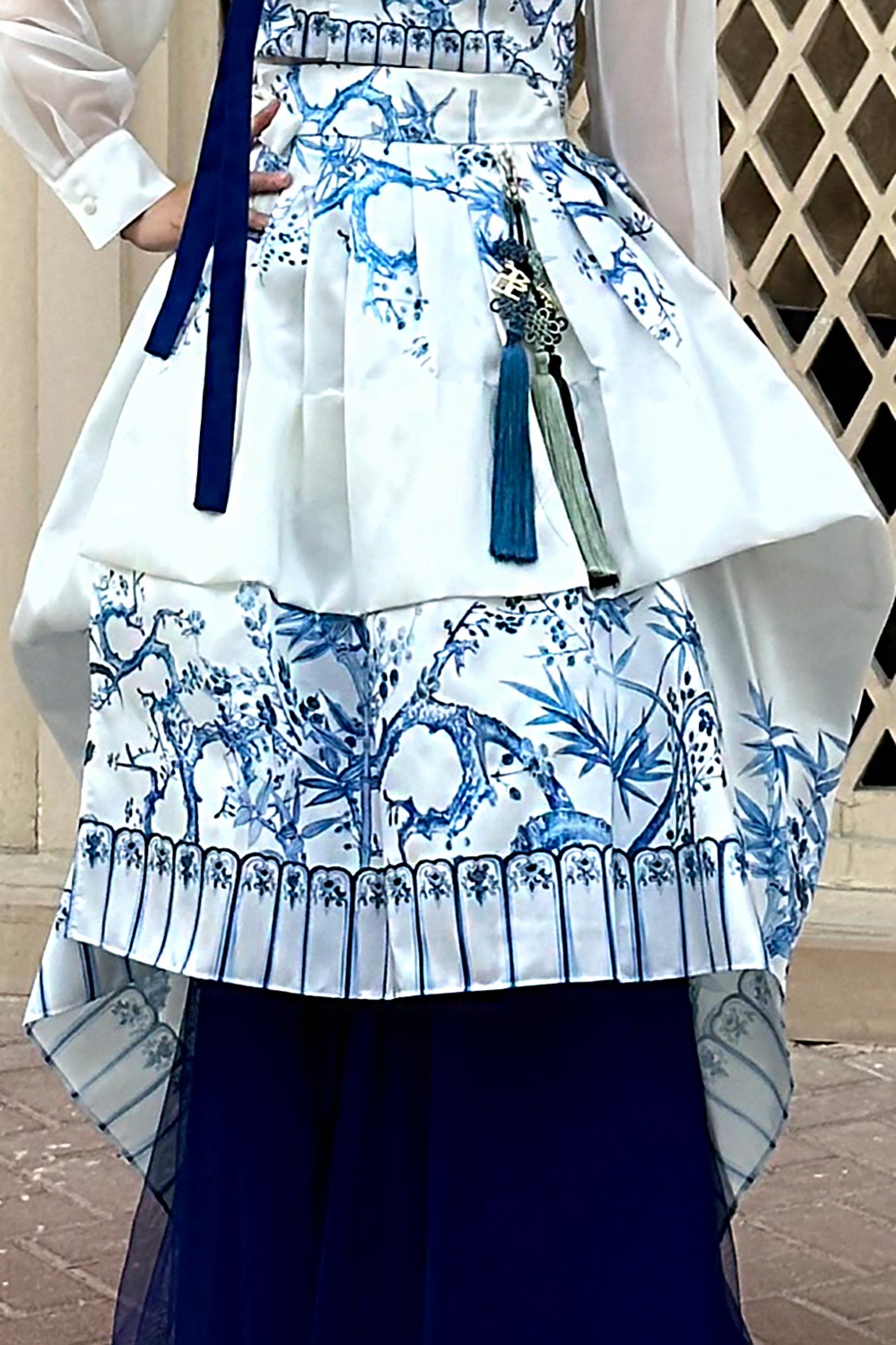 Maejukdo Girdle Waist Skirt [White]