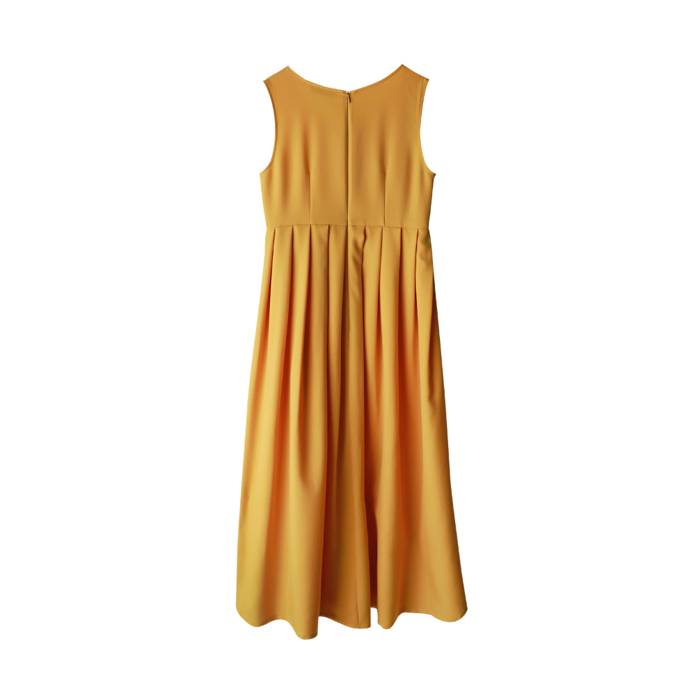 dress mustard color image-S15L7