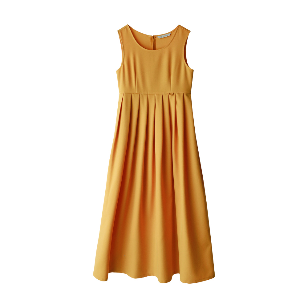 dress mustard color image-S15L6
